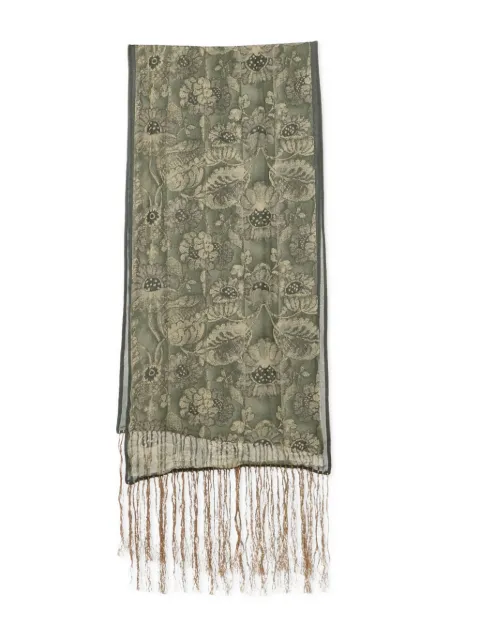 Giorgio Armani Pre-Owned 1990s floral-print fringed scarf