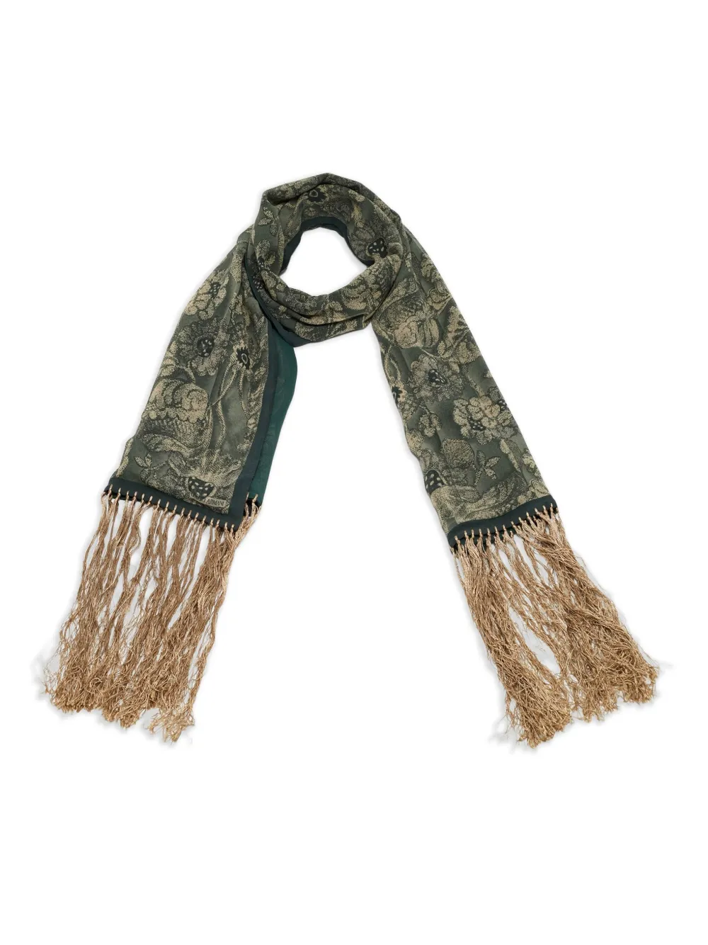 Giorgio Armani Pre-Owned écharpe frangée à fleurs (années 1990) | Image 2