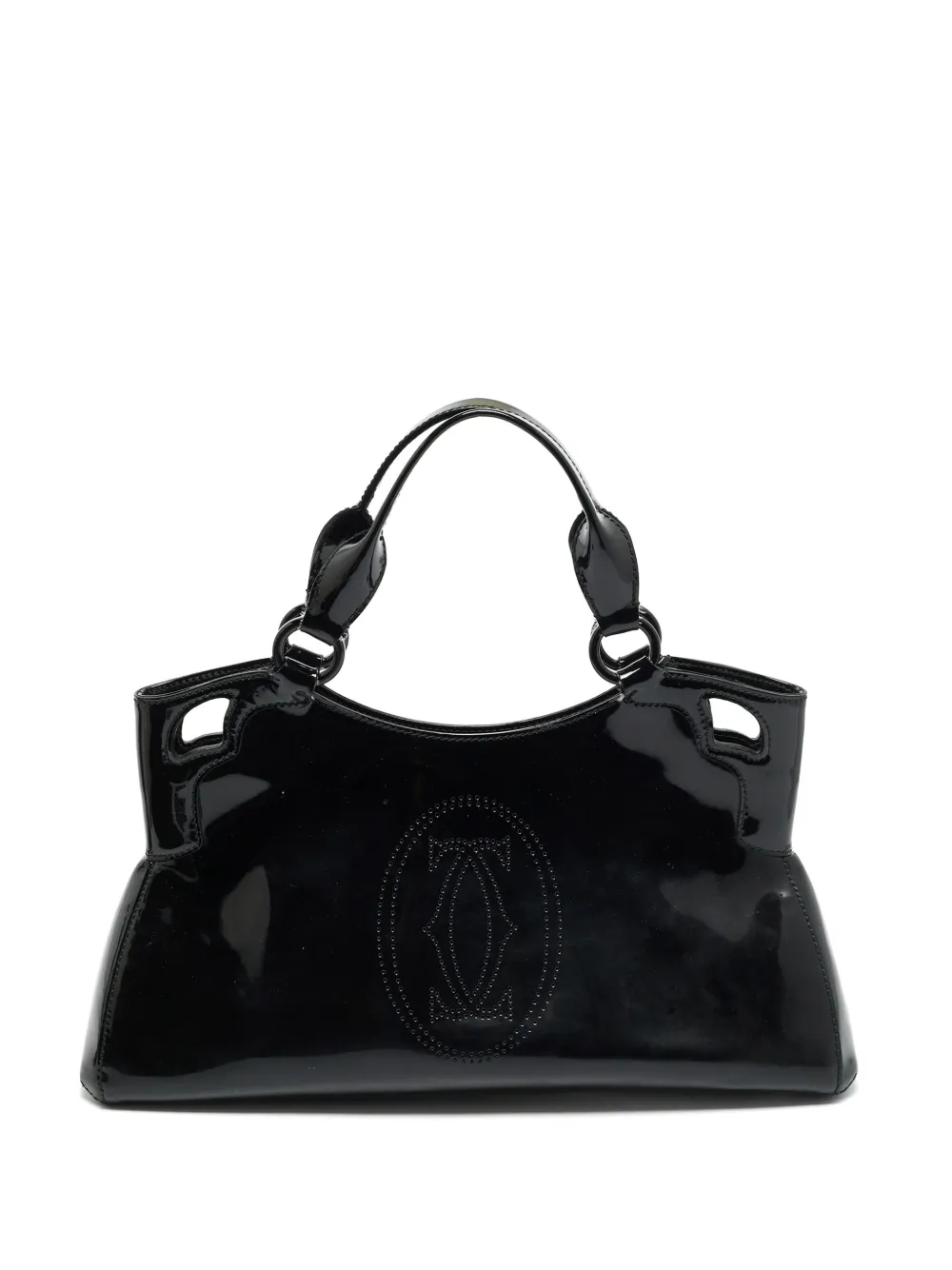 Cartier small Marcello cut-out leather tote bag - Nero