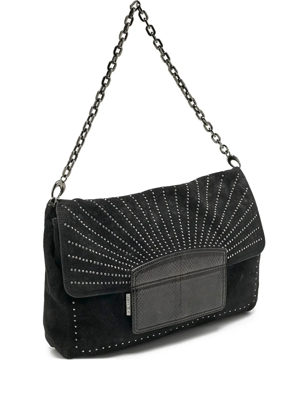 Jimmy Choo Pre-Owned stud-embellished chain shoulder bag | Black | Image 1