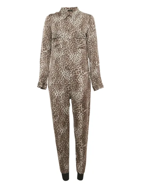 JOSEPH 2000s animal-print button-down jumpsuit