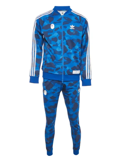A BATHING APE® x Adidas printed tracksuit