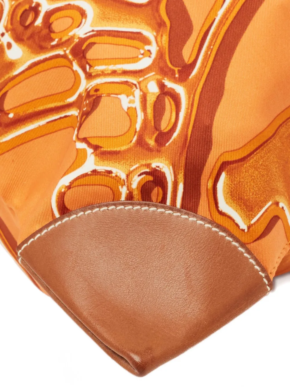 Pre-owned Hermes Silky City 33 Shoulder Bag In Orange