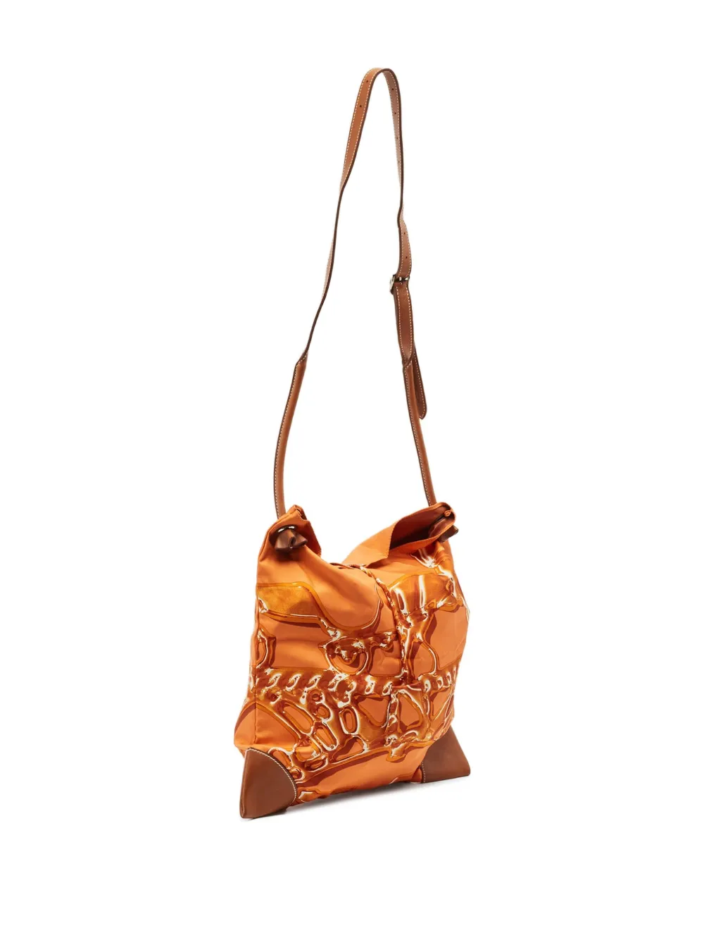 Pre-owned Hermes Silky City 33 Shoulder Bag In Orange