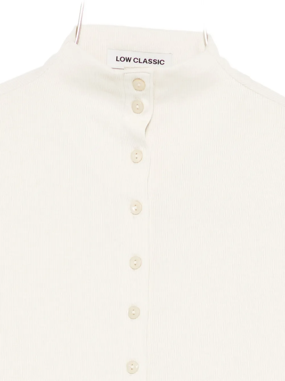 Low Classic Button-down Blouse In Neutral