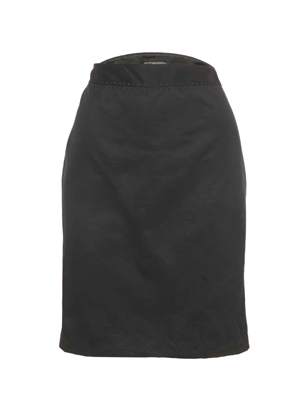Versace Pre-Owned embroidered pencil midi skirt - Nero