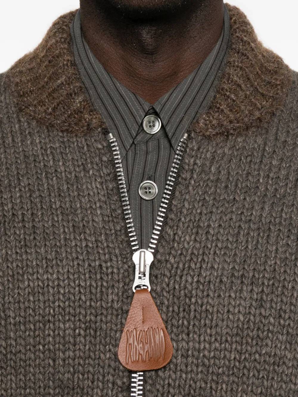 Magliano Zip Mohair Jacket In Gray