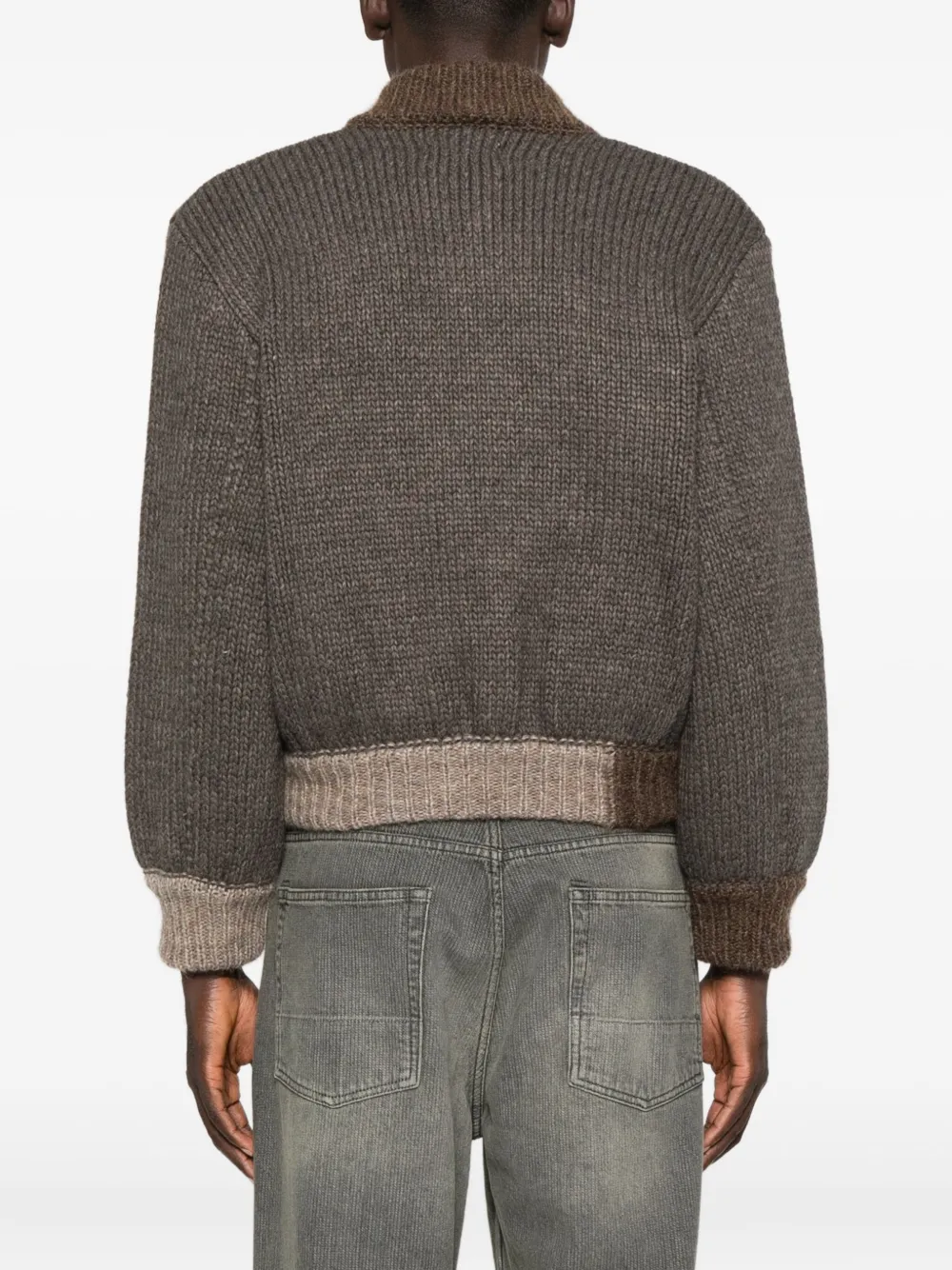 Magliano Zip Mohair Jacket In Gray