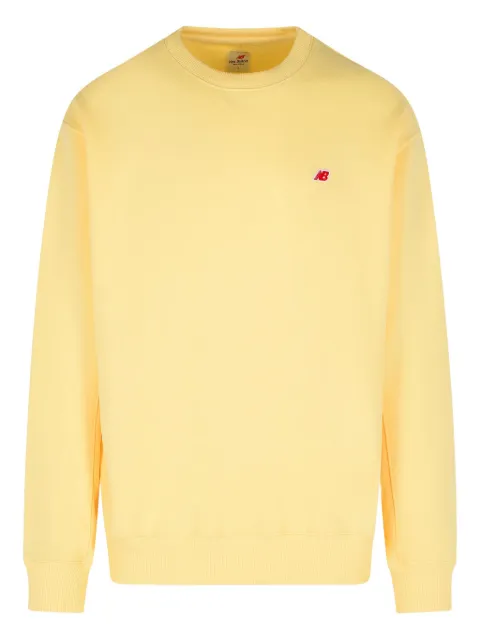 New Balance logo-appliqué cotton sweatshirt