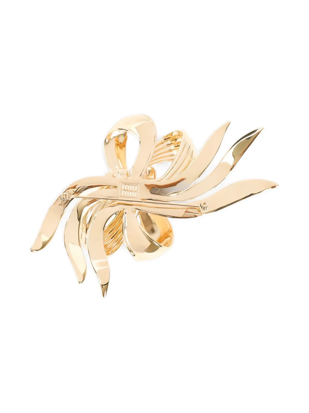 Miu Miu bow-embellishment brooch - Goud