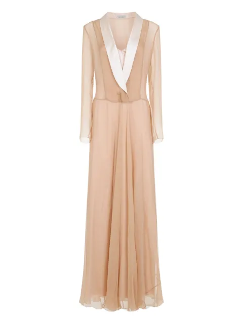 Alberta Ferretti V-neck silk maxi dress