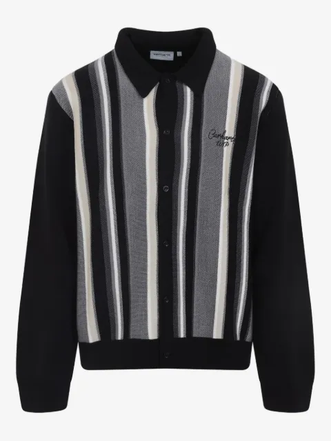 Carhartt WIP Bainter striped polo-neck cardigan