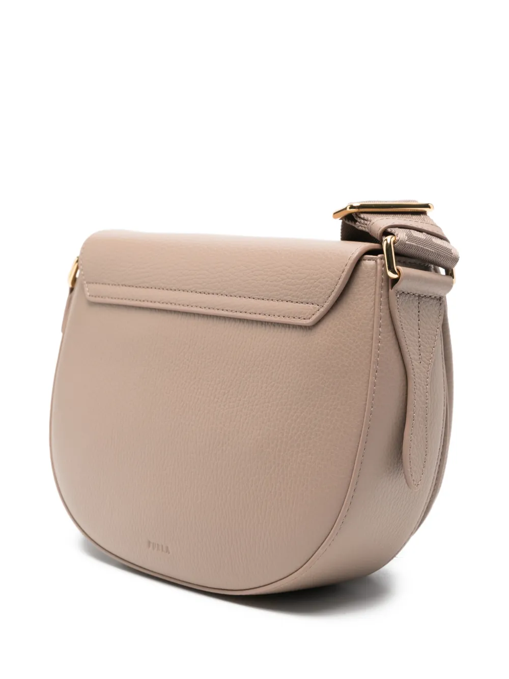 Furla Lotus grained-texture shoulder bag Beige