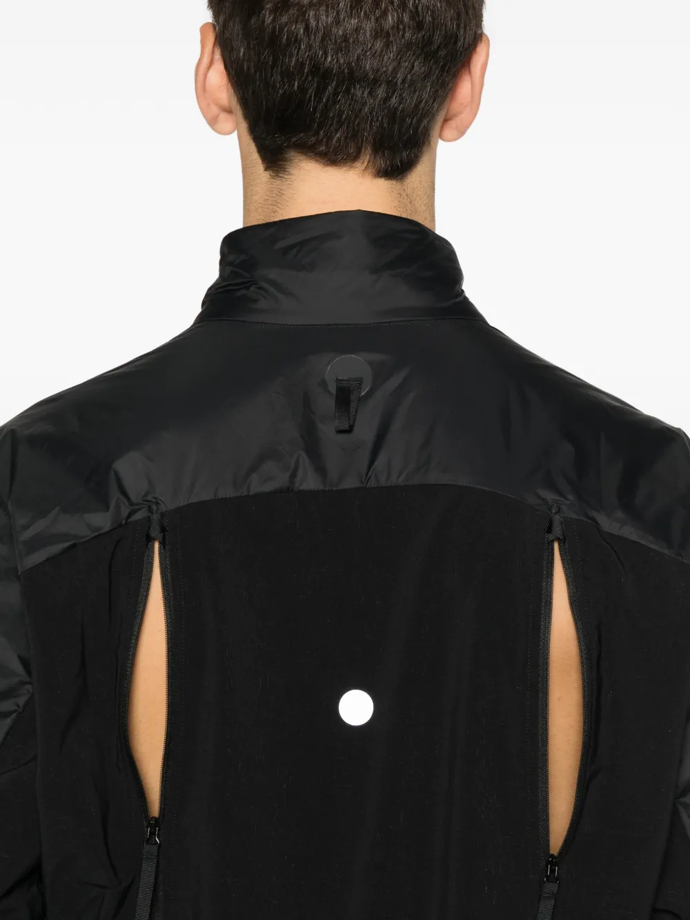 ASICS quilted zip-fastening performance jacket Zwart