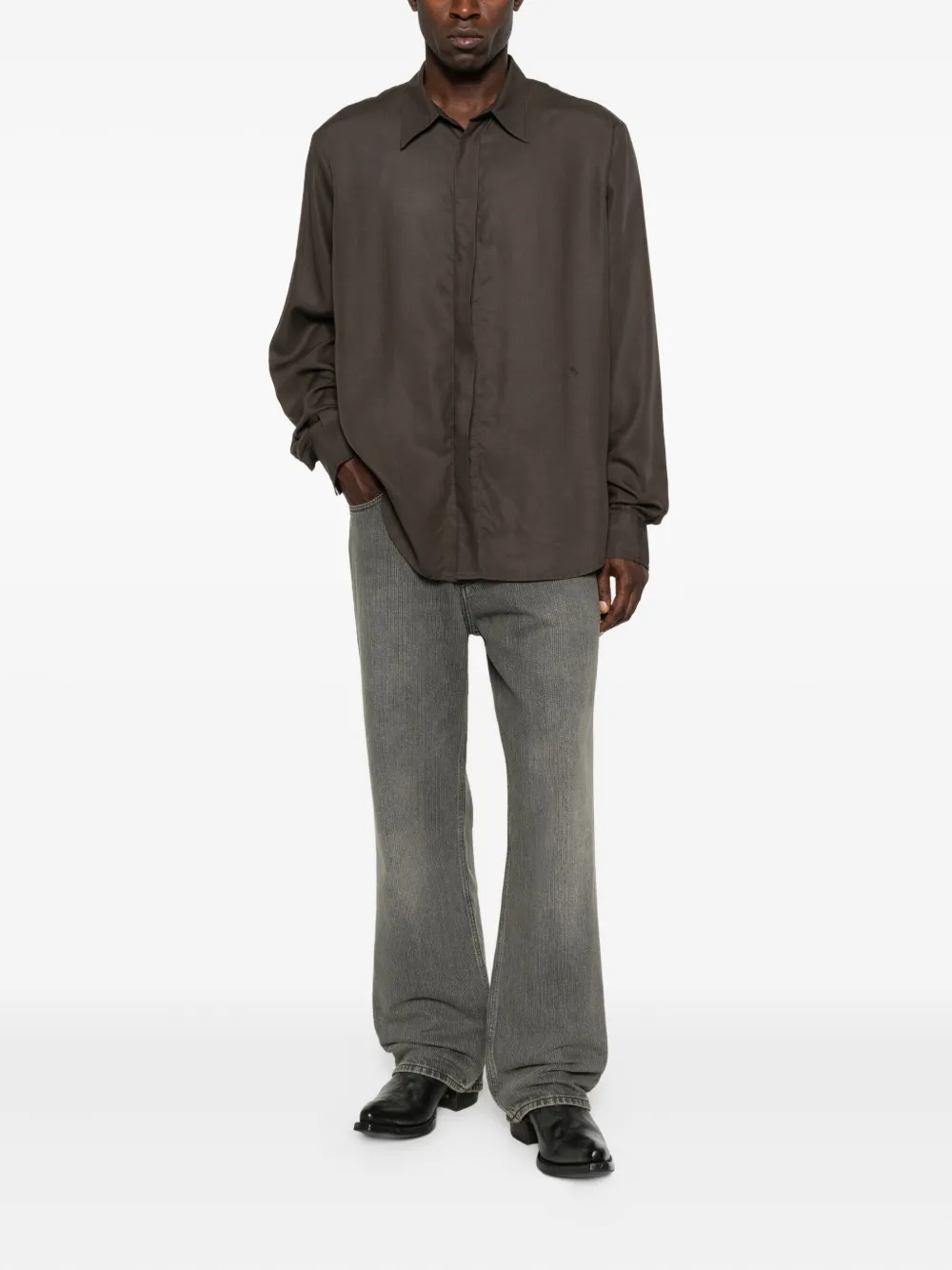 OUR LEGACY Evening long-sleeve shirt - Bruin