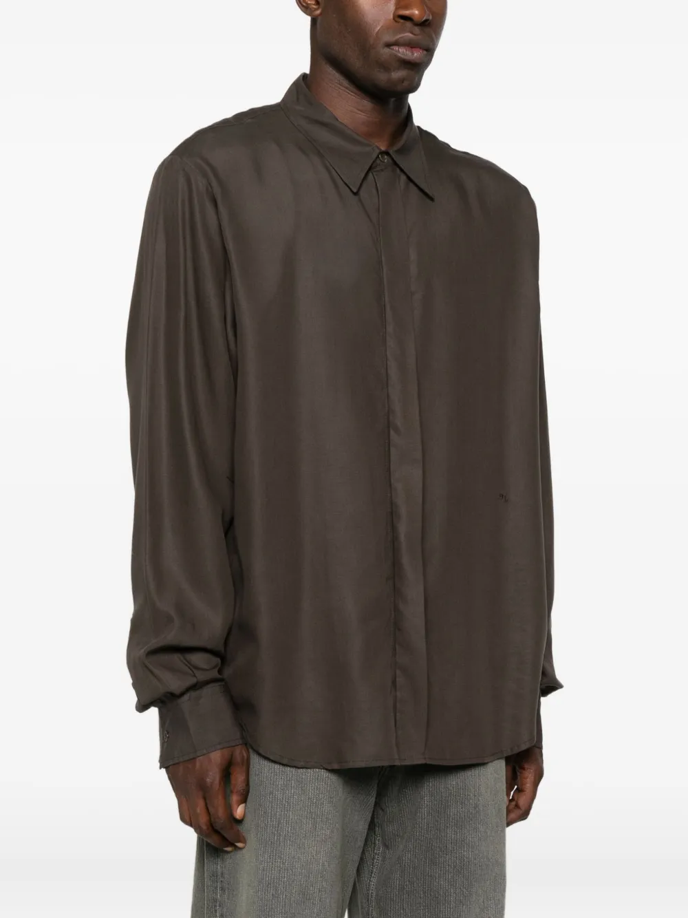 Our Legacy Evening Long-sleeve Shirt In Brown