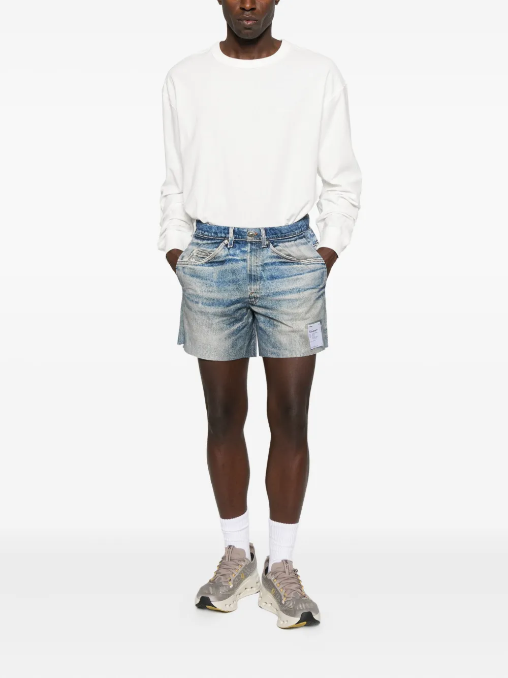 Satisfy whiskering-effect denim shorts | Denim Shorts | Image 2