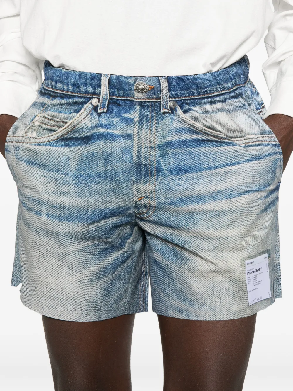 Satisfy Denim shorts Blauw