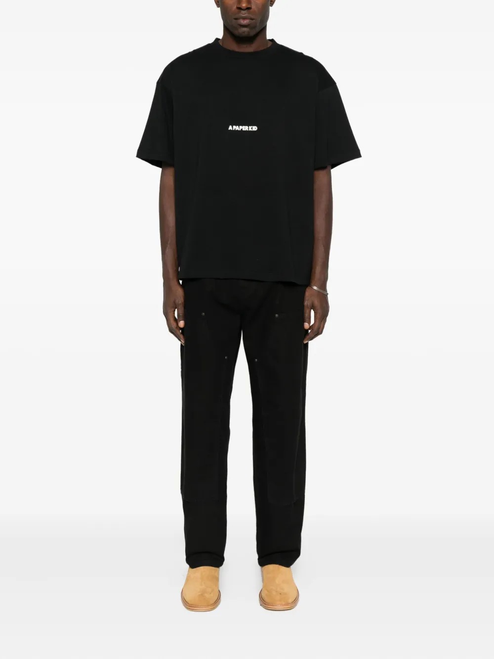 Carhartt Double Knee Canvas Trousers In Black
