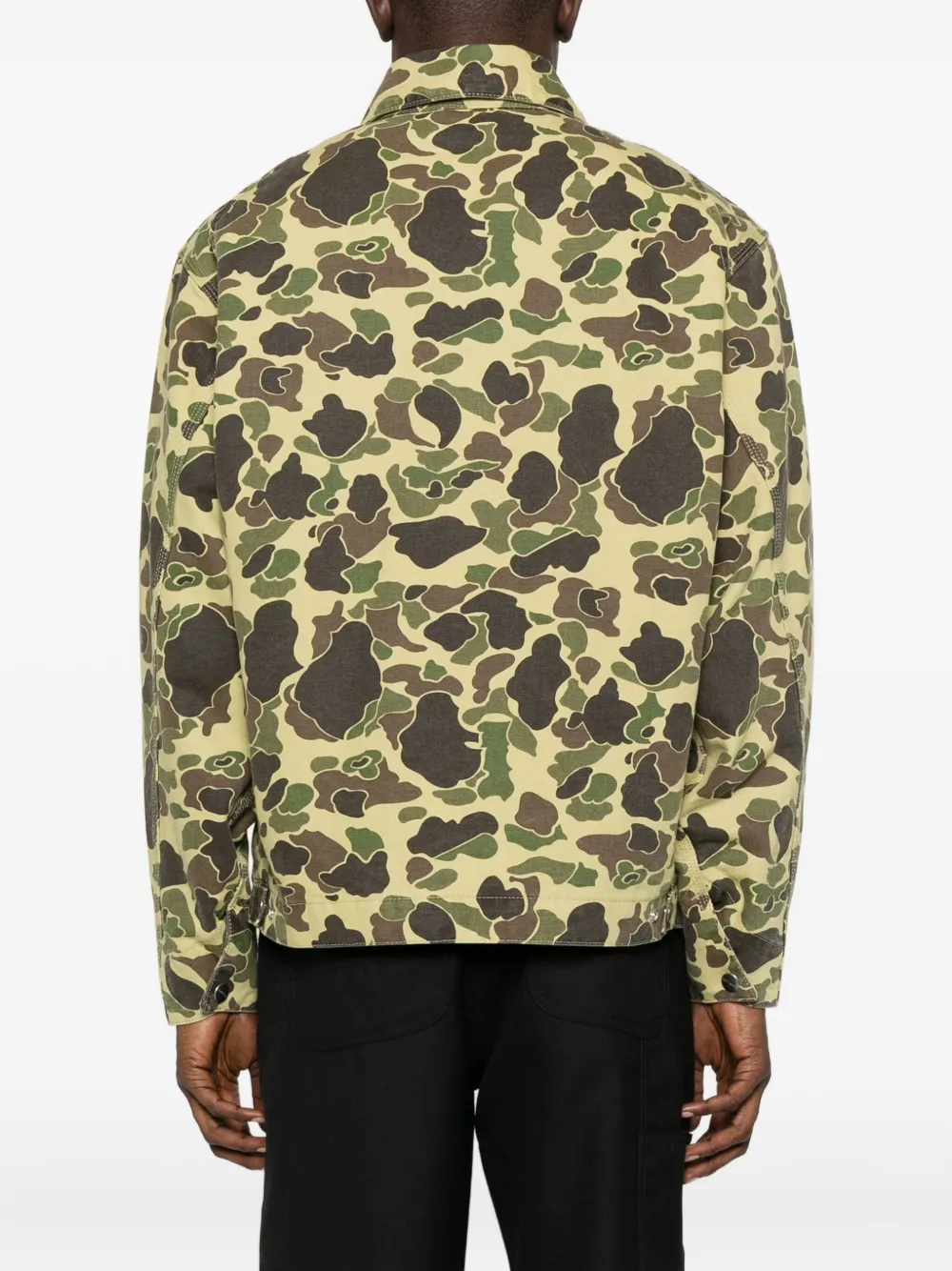 Carhartt Camouflage Long Sleeve Collared Jacket In Gray