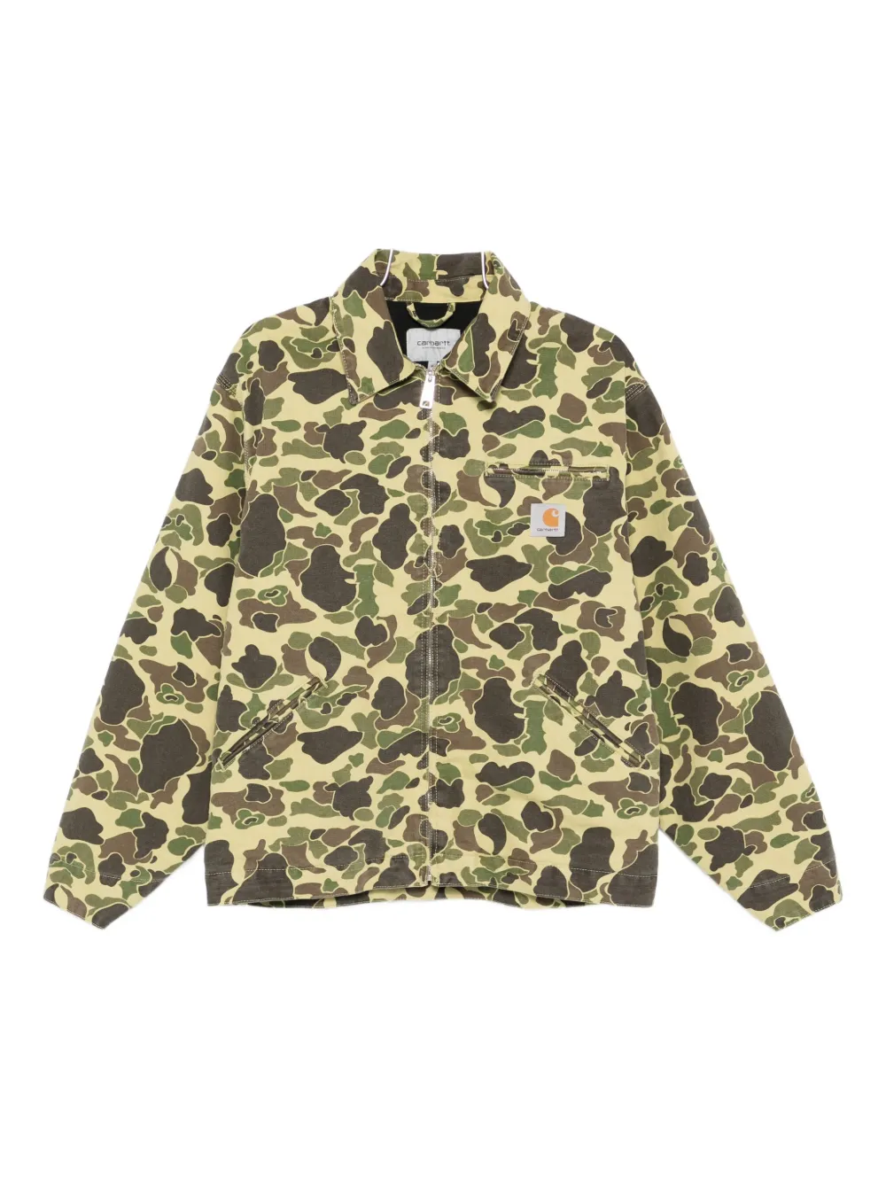 Carhartt Camouflage Long Sleeve Collared Jacket In Gray