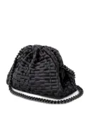 Maria La Rosa woven-texture chain-strap clutch bag - Black