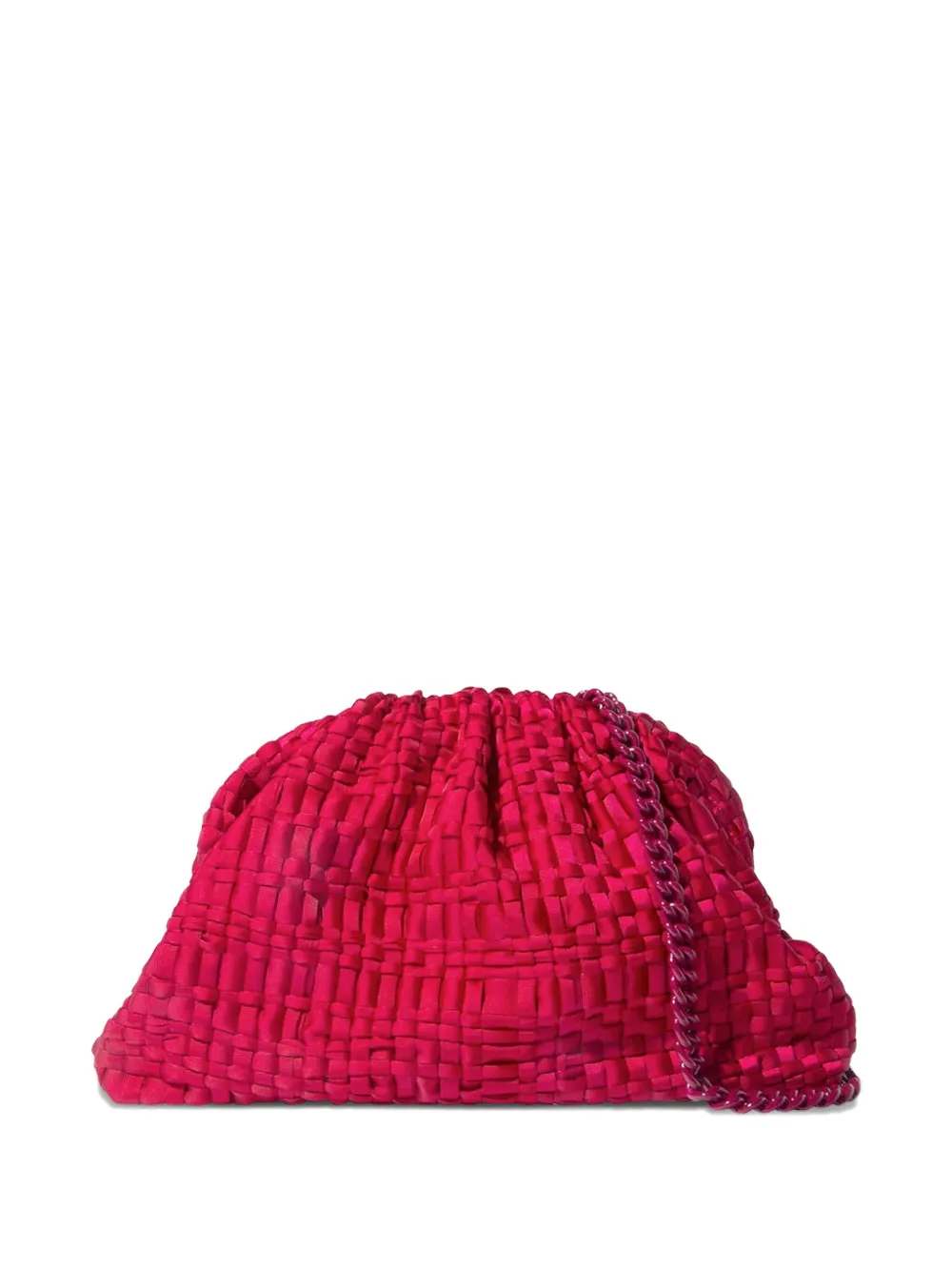 Maria La Rosa woven-texture chain-strap clutch bag | Red | Image 1