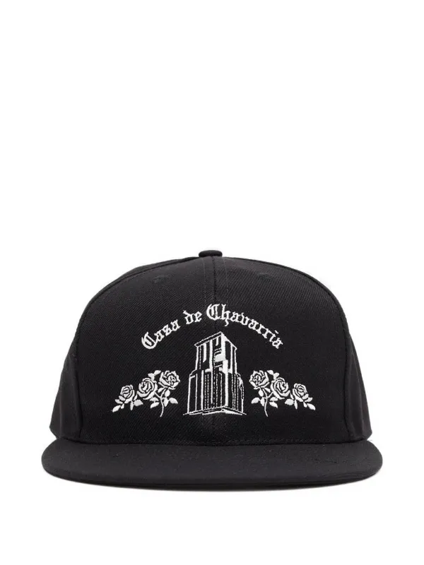 Willy Chavarria Casa De Chavarria Embroidered Cap in Black