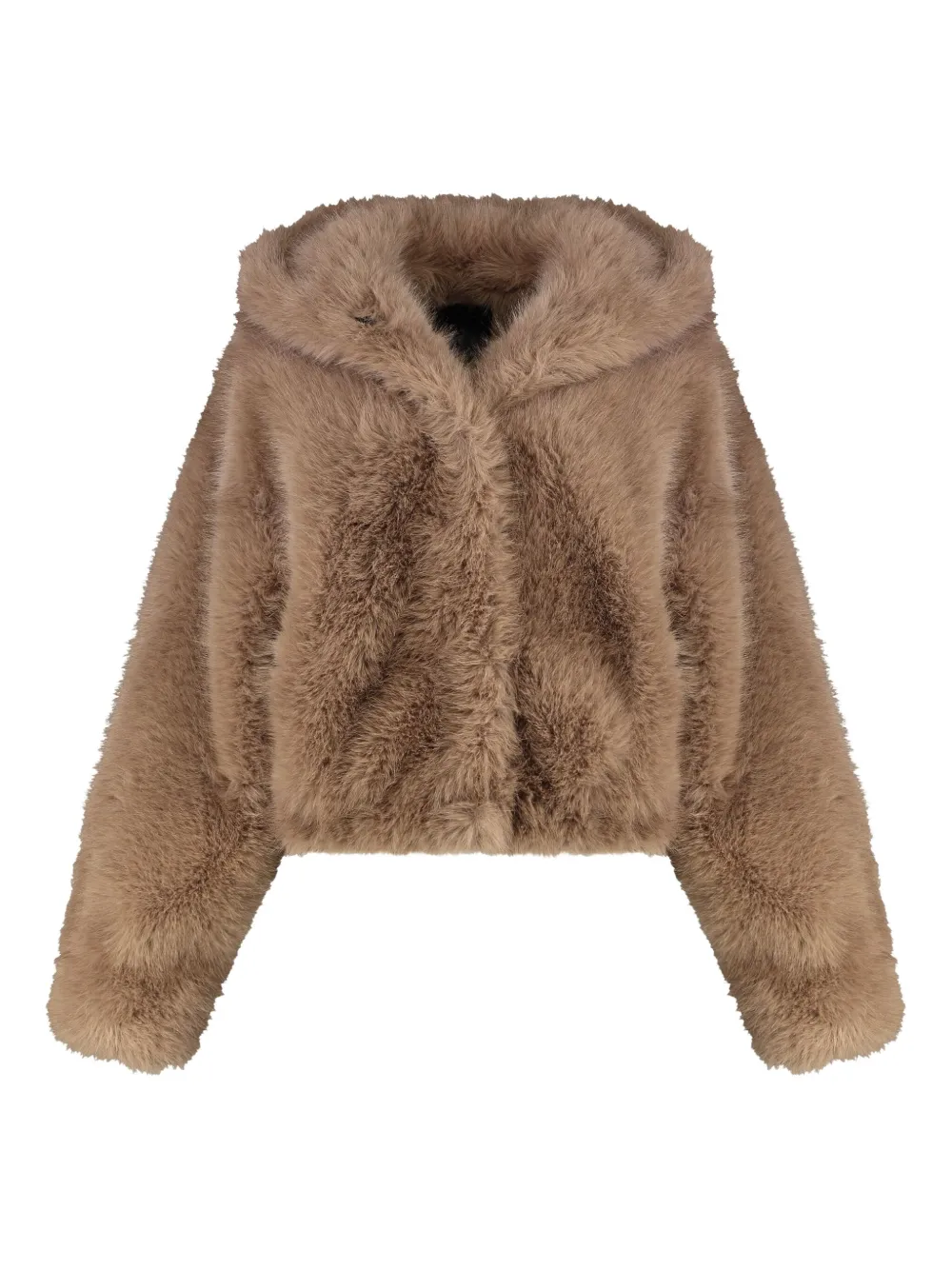 BB Couture hooded faux-fur jacket | Brown | Image 1