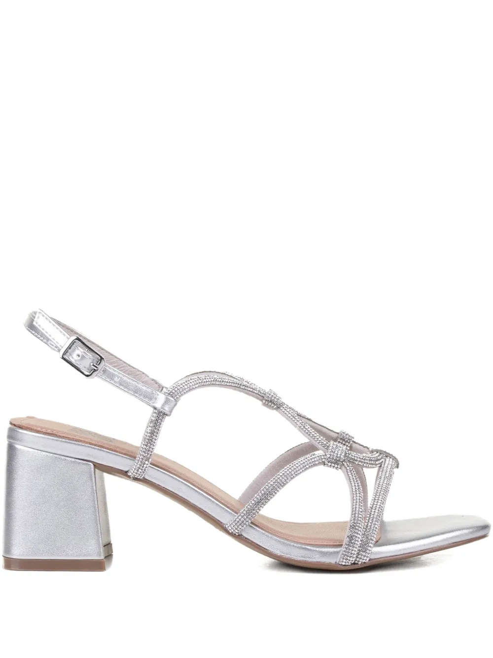 Bibi Lou 60mm rhinestone-embellished block-heel sandals Silver
