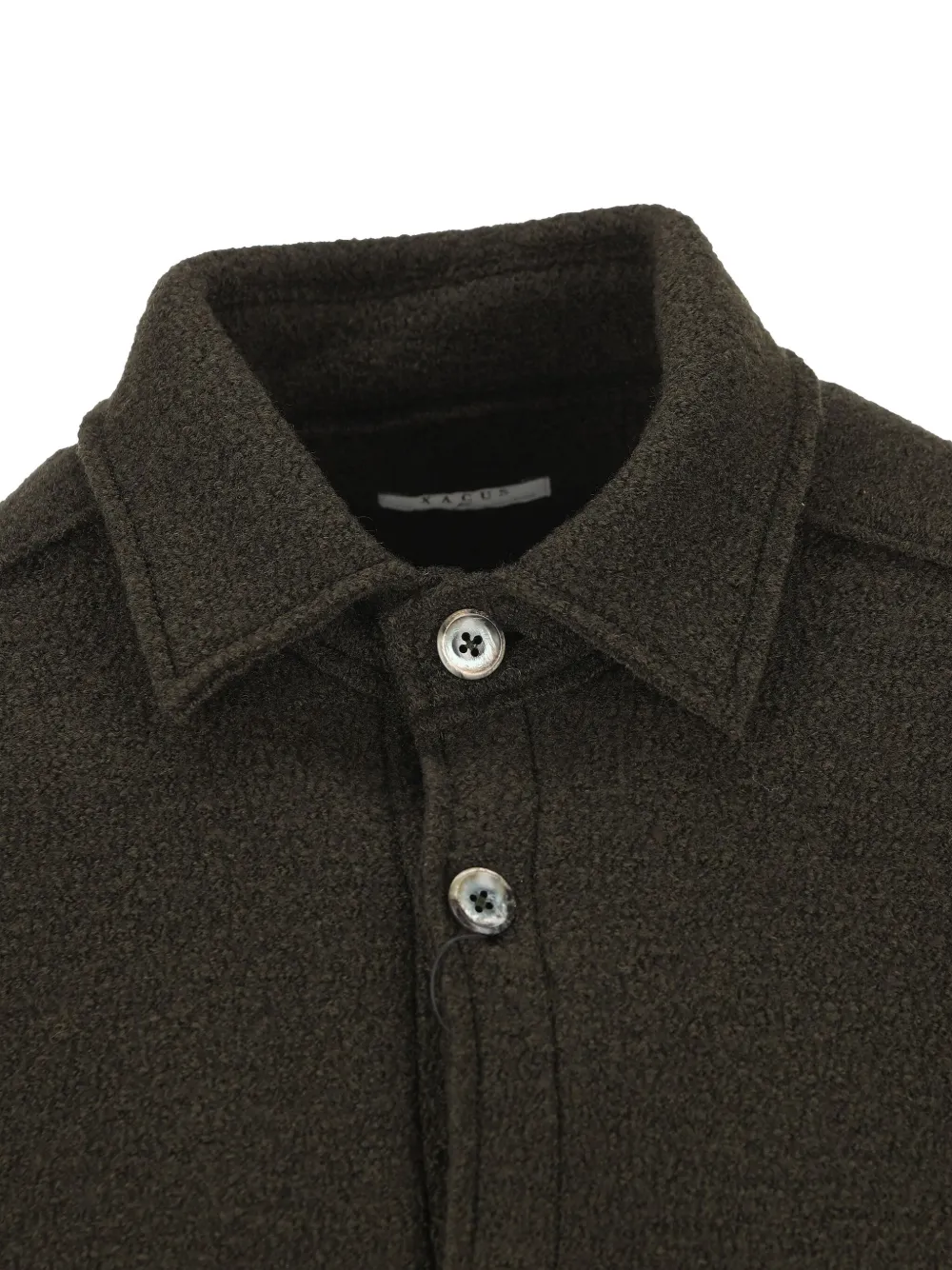 Xacus Overhemd met knoopsluiting en opgestikte zak Bruin