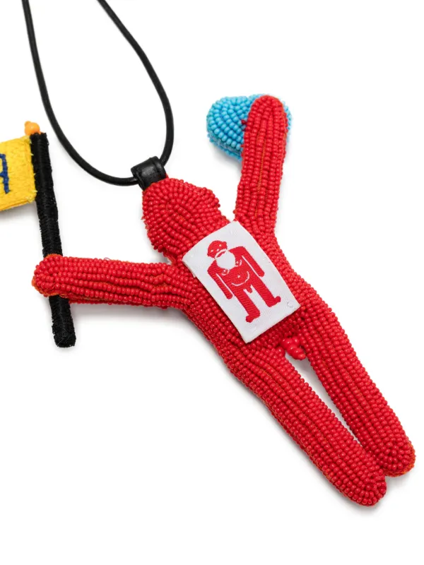 Walter Van Beirendonck Peace Necklace | Red | FARFETCH UK