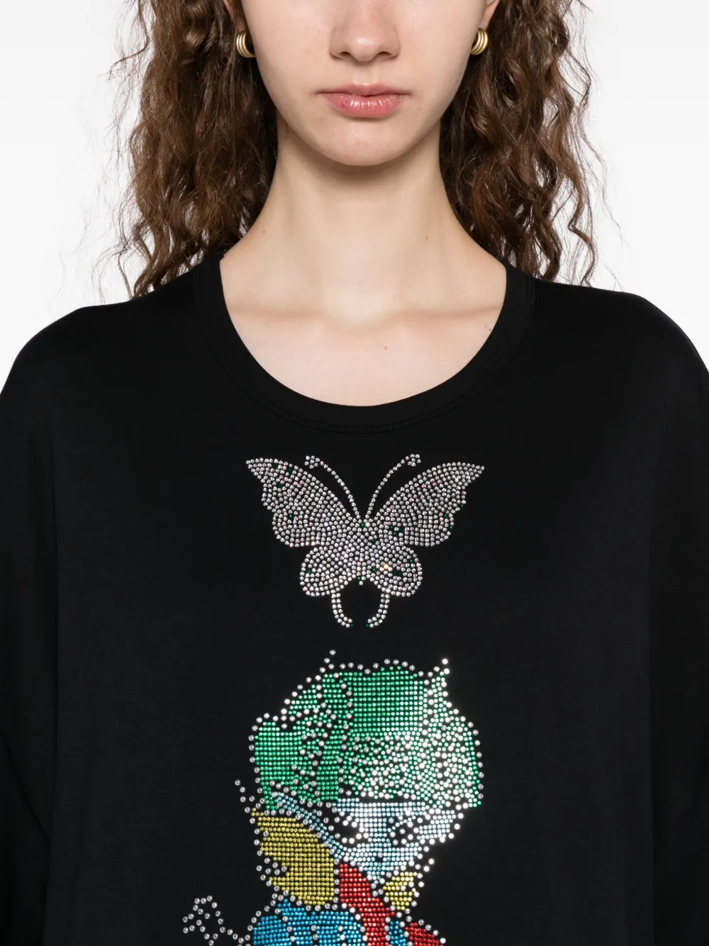 Chopova Lowena T-shirtjurk Zwart