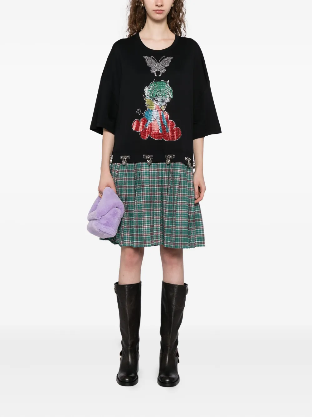 Chopova Lowena T-shirtjurk - Zwart