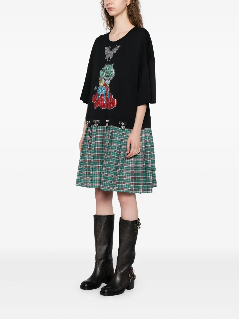 Chopova Lowena T-shirtjurk Zwart