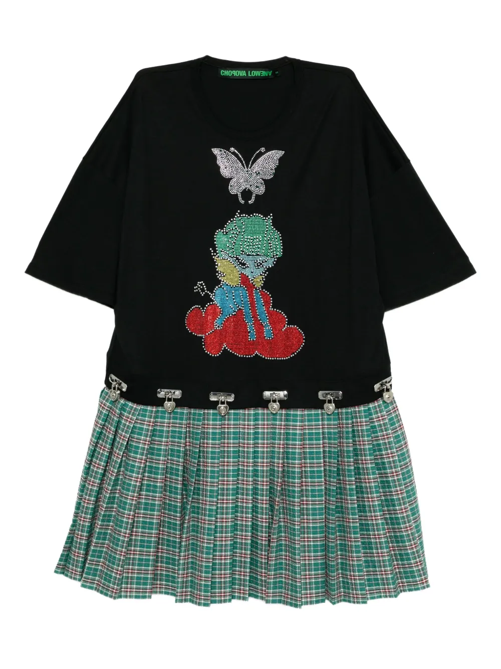 Chopova Lowena vestido con playera | negro | Image 1