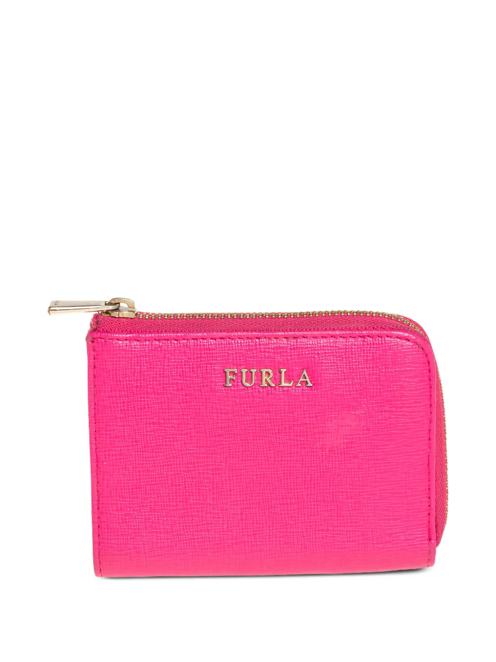 Pre-owned Furla 2010s Leather Zip Wallet In Pink