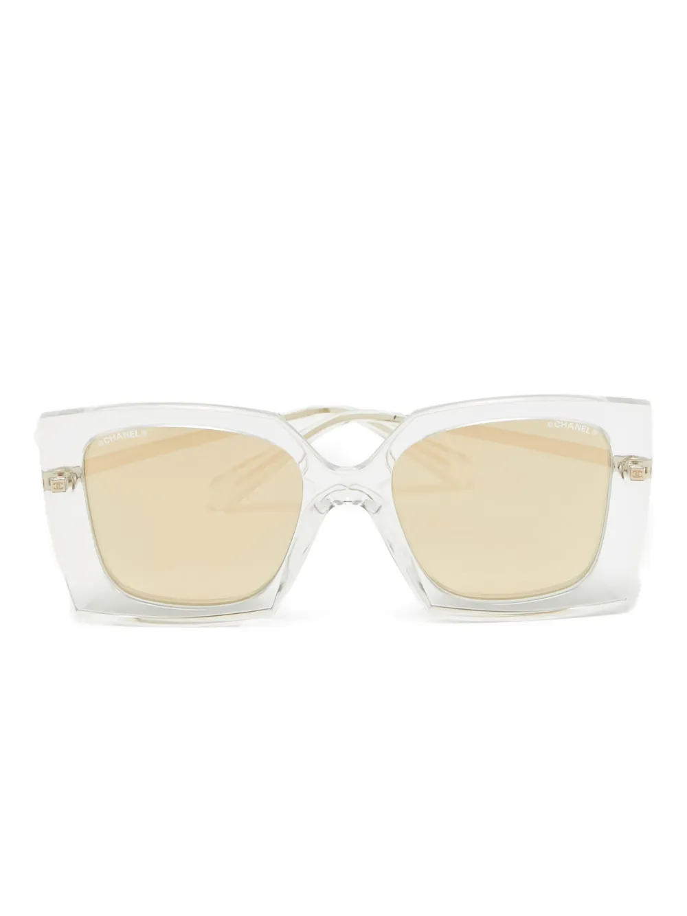 CHANEL Pre-Owned Occhiali da sole squadrati - Bianco