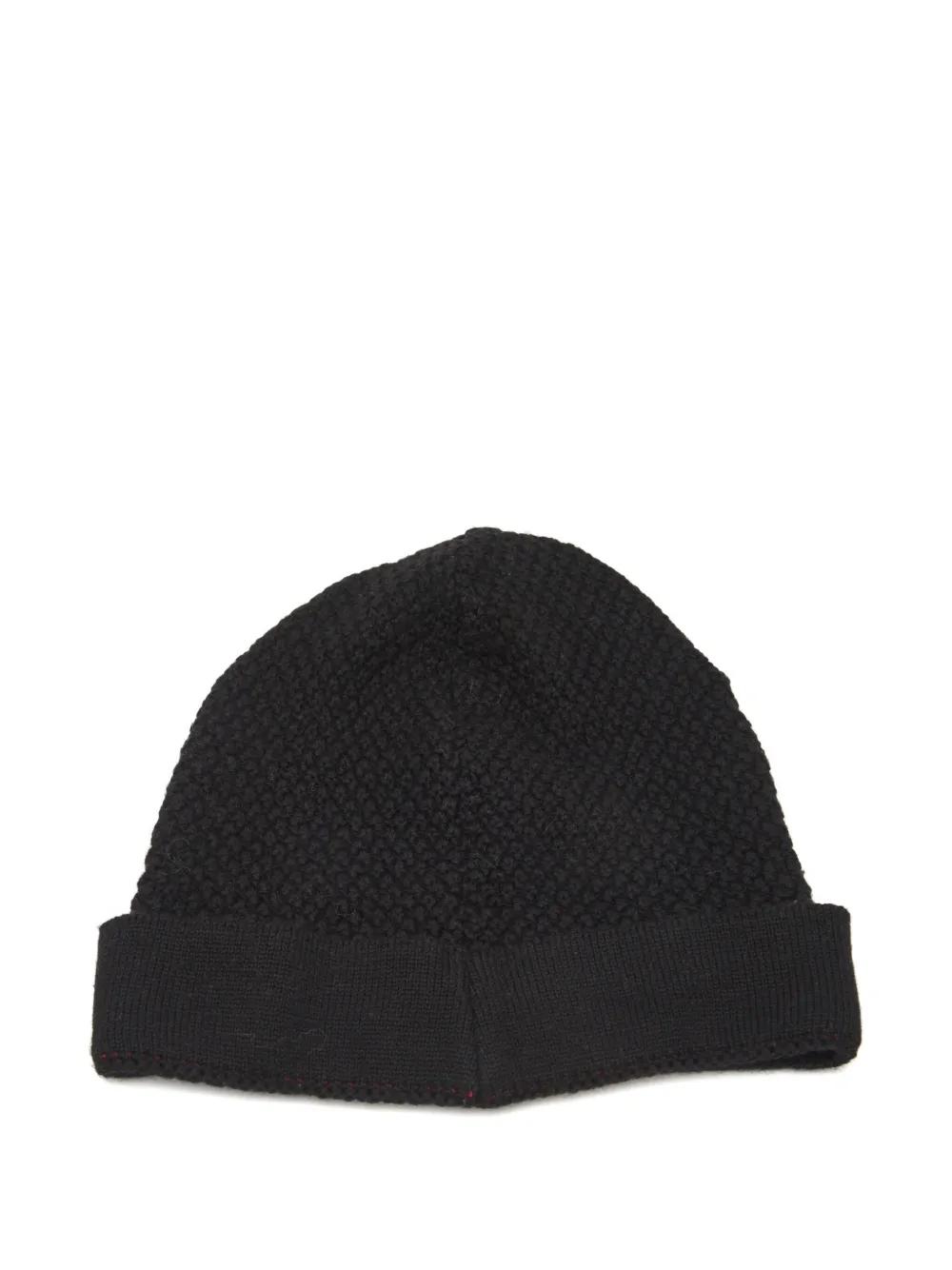 GIVENCHY Pre-owned Intarsia-logo Beanie Hat In Black