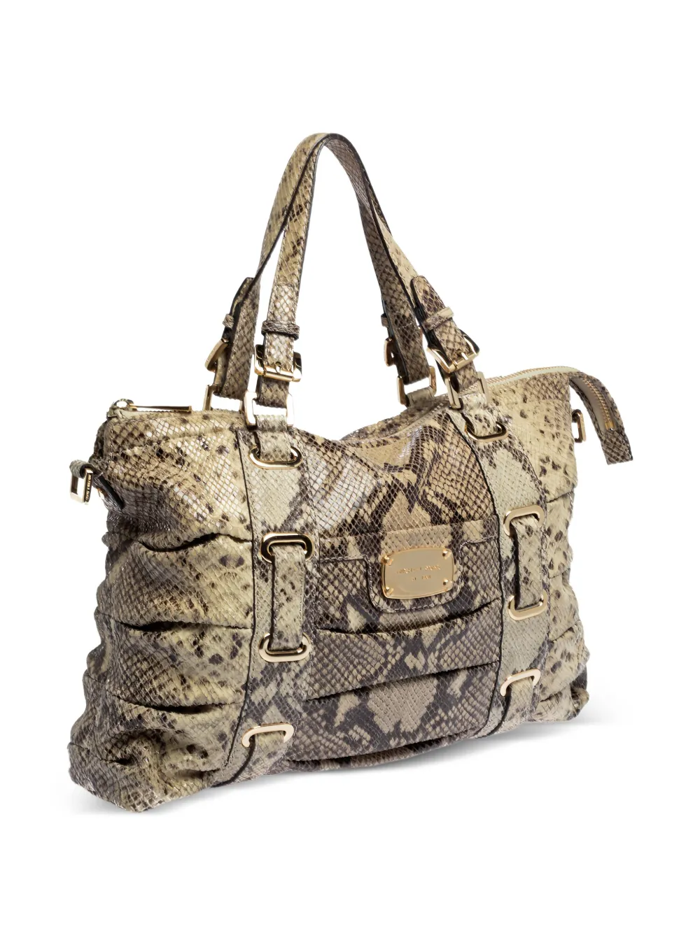 MICHAEL KORS VINTAGE Pre-owned 2000 Python-skin Shoulder Bag In Neutral