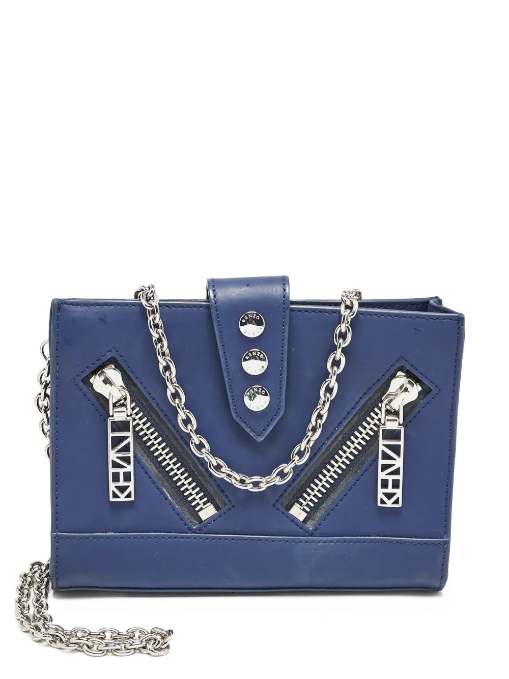Pre-owned Kenzo Kalifornia Chain Strap Bag In Blue