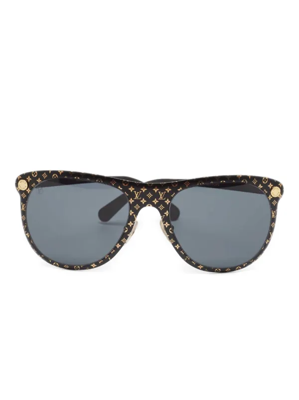 LOUIS VUITTON Black Acetate Frame Vertigo Sunglasses Louis Vuitton Black Acetate Frame Vertigo Sunglasses Z0894W  main image 3