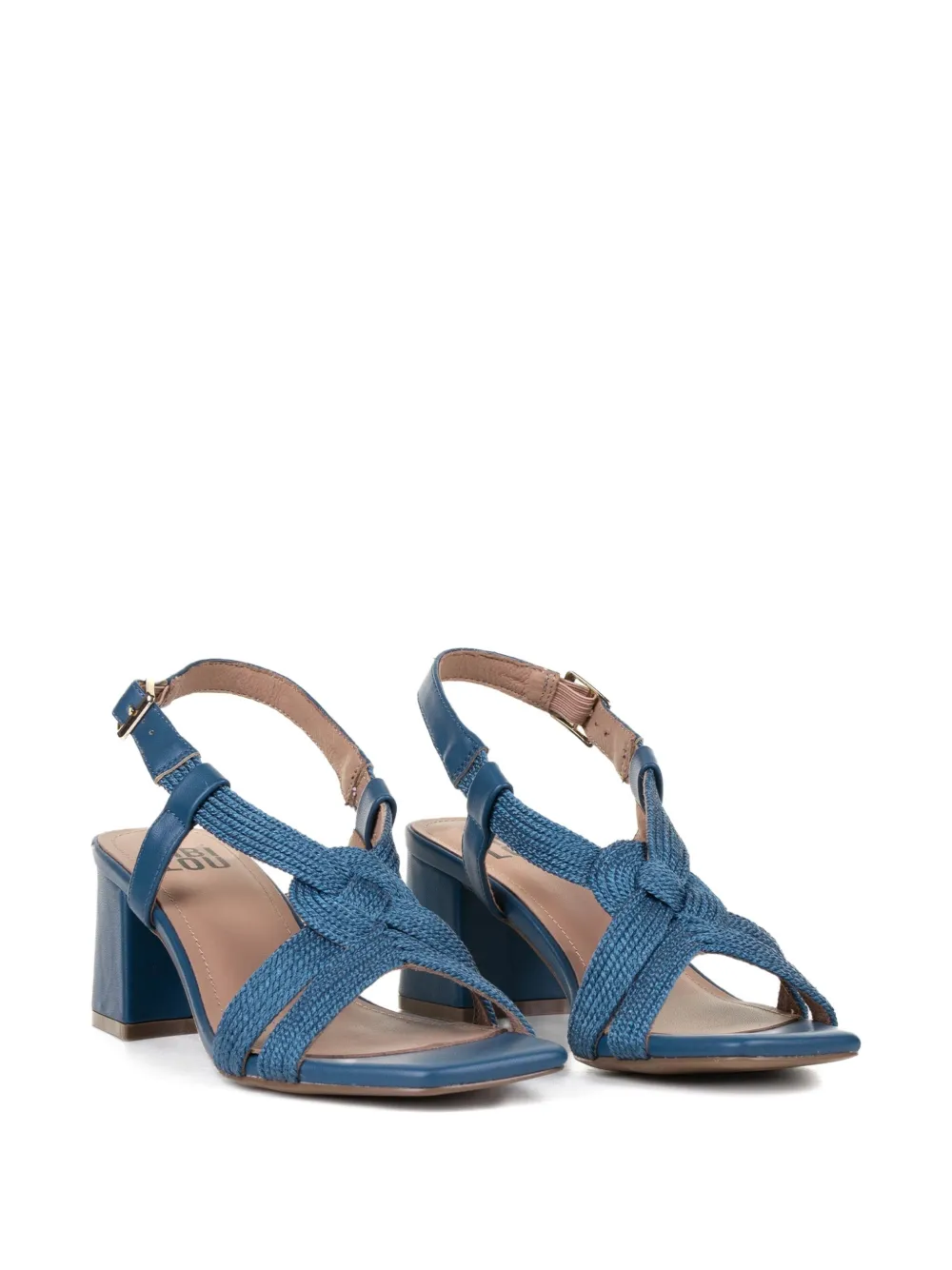 Bibi Lou 60mm leren sandalen met blokhak Blauw