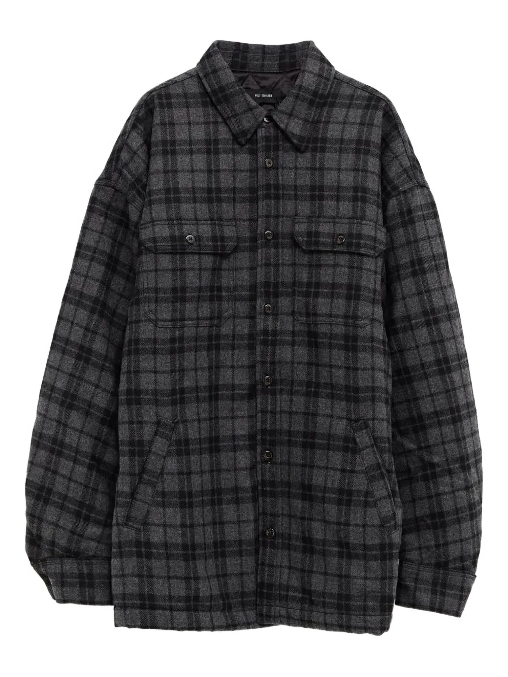 Willy Chavarria Plaid Shirt In Green