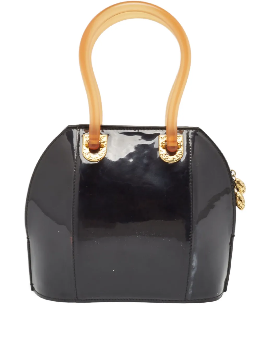 Pre-owned Nina Ricci Patent-leather Tote Bag In Black