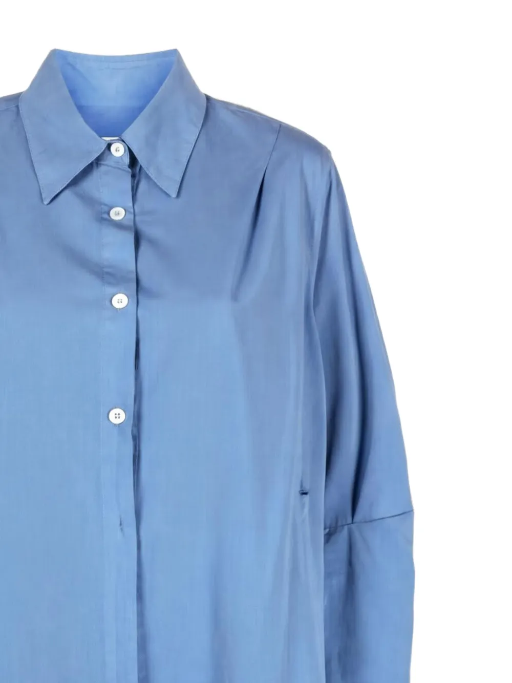 OUR LEGACY Machine Cotton Midi Shirt Dress in Blue, view 2