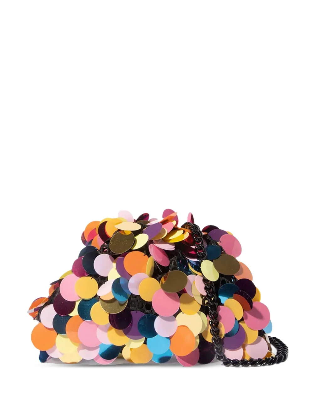 Maria La Rosa sequin-embellished chain clutch bag - Toni neutri