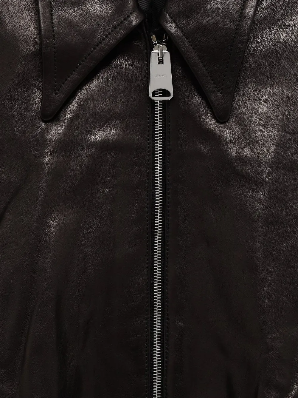 Khaite Ruched-hem Lambskin Jacket In Black