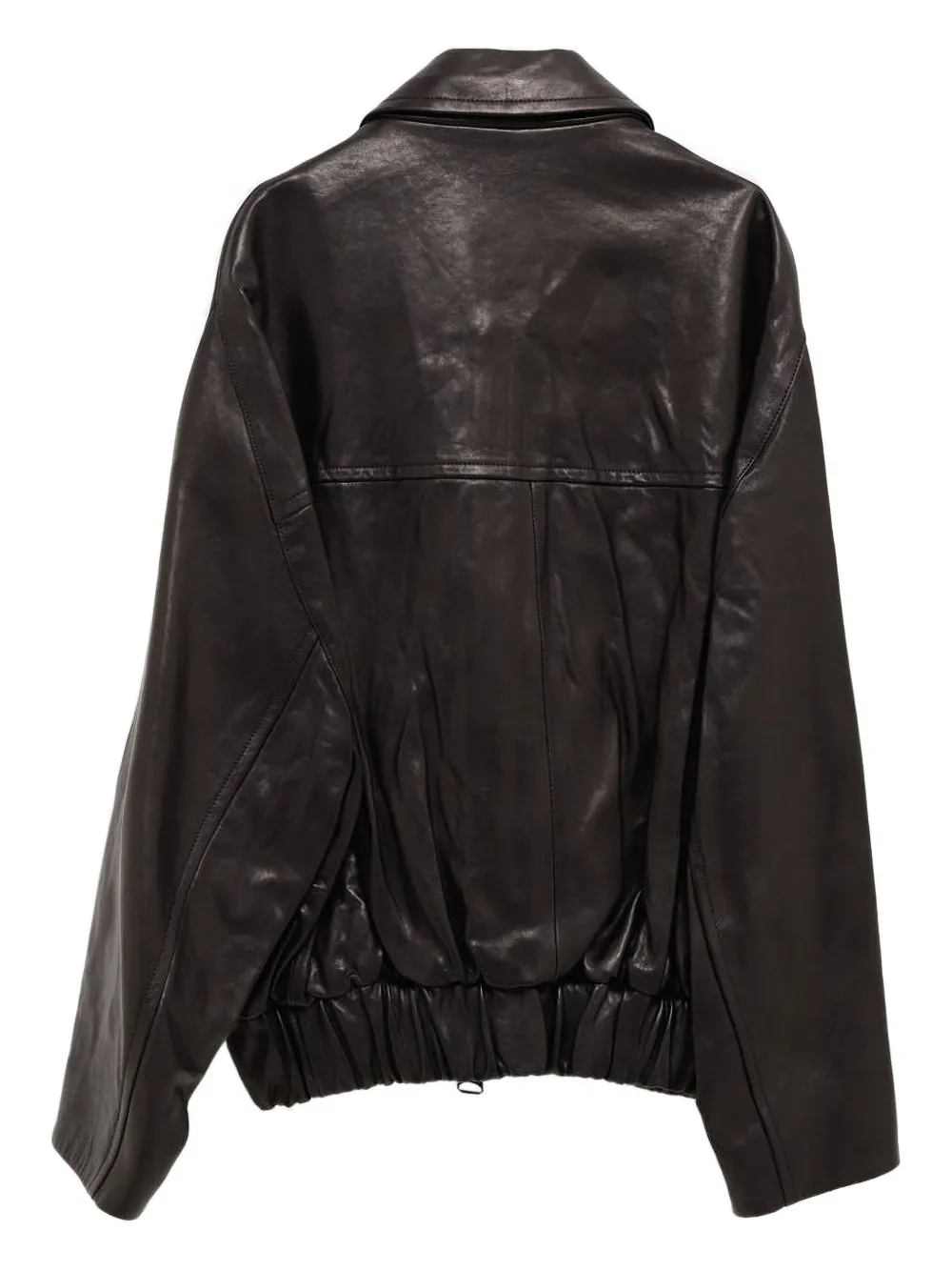 KHAITE ruched-hem lambskin jacket | Leather Jackets | Image 2