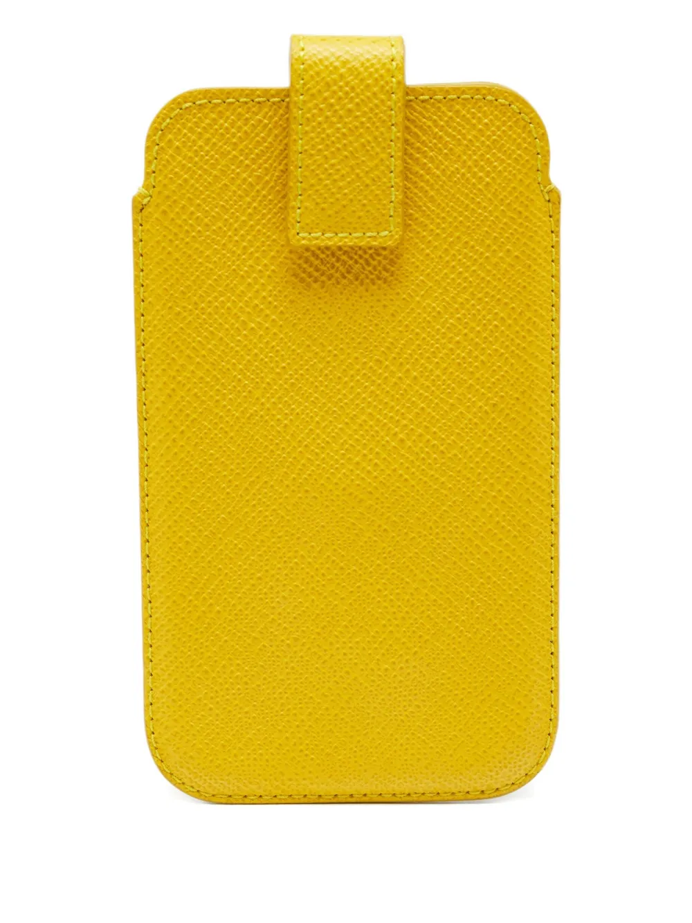 Pre-owned Smythson Leather Phone Cover In Yellow